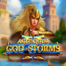 Age Of The Gods: God Of Storms 2 slot logo by Playtech at WildHub Casino